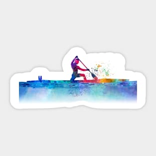 Kayak in watercolor Sticker